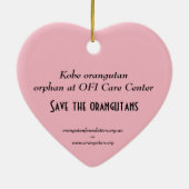 Baby-Orang-Utan Waise Kobe Keramikornament (Hinten)