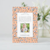 Baby Orange Sweet Little One Candy Danke-Karte Dankeskarte (Stehend Vorderseite)