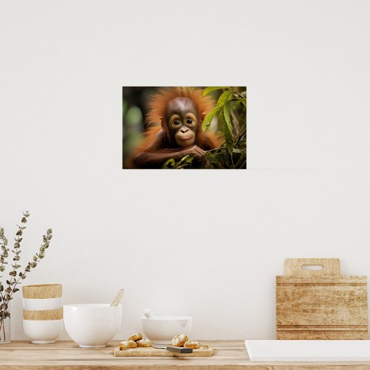 Baby Orangutan Poster (Küche)