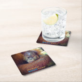 Baby Orangutan Rechteckiger Pappuntersetzer (Vor Ort)