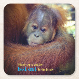 Baby Orangutan Rechteckiger Pappuntersetzer