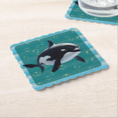 Baby Orca Paper Coasters Untersetzer (angewinkelt)