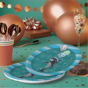 Baby-Orca-Papierplatte Pappteller