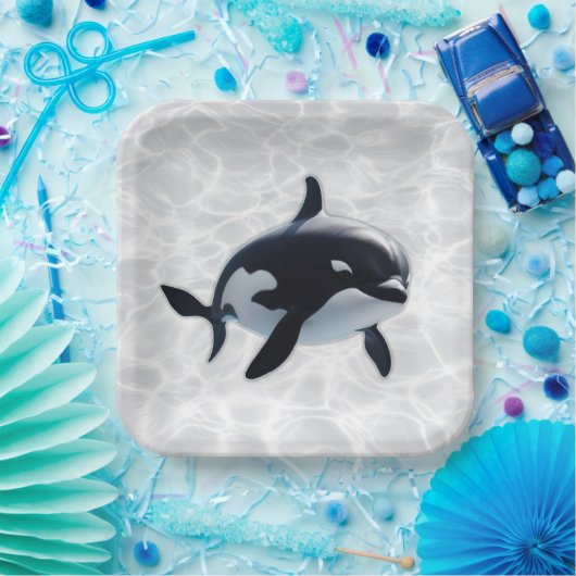 Baby Orca Platter Pappteller (Party)