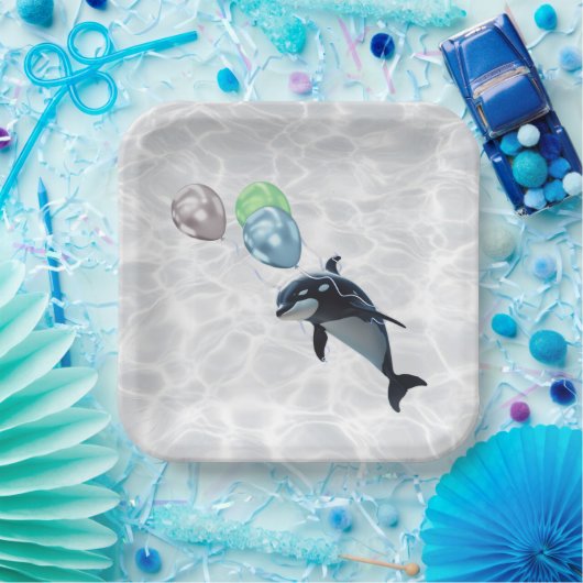 Baby Orca Platter Pappteller (Party)