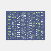 Baby ordnet Blau an Fleecedecke (Vorderseite (Horizontal))