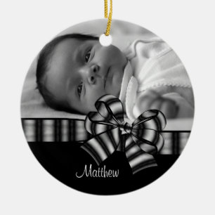 Baby Ornament Black & White Foto