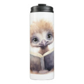 Baby Ostrich Reading Thermal Tumbler Thermosbecher (Vorderseite)