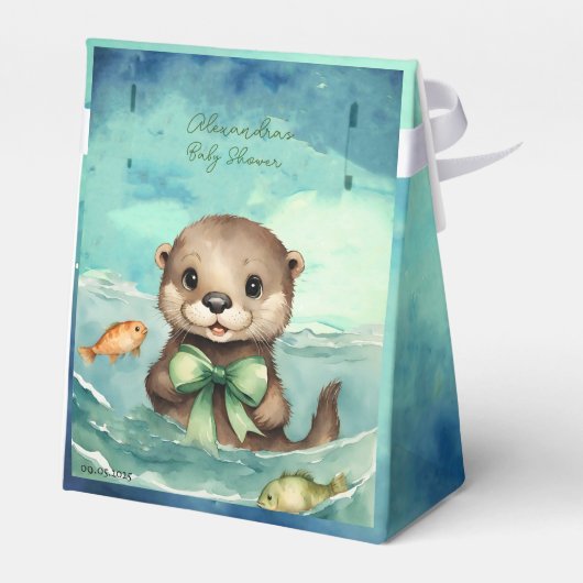 Baby Otter Baby Duwer Gender Neutral Geschenkschachtel (Rückseite)
