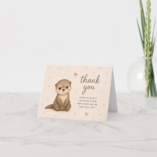 Baby Otter Baby Shower Dankeskarten Dankeskarte