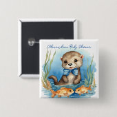 Baby Otter Boy Baby Dusche Button (Vorne & Hinten)
