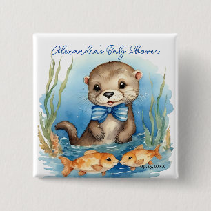 Baby Otter Boy Baby Dusche Button