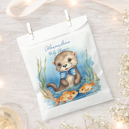 Baby Otter Boy Baby Dusche Geschenktütchen (Ausgeschnitten)