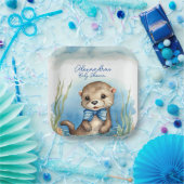 Baby Otter Boy Baby Dusche Pappteller (Party)