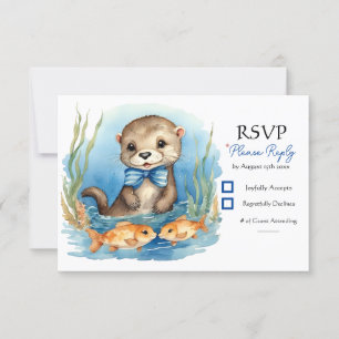 Baby Otter Boy Baby Dusche RSVP Karte