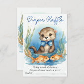 Baby Otter Boy Babydusche Windelwanne Begleitkarte (Vorne/Hinten)