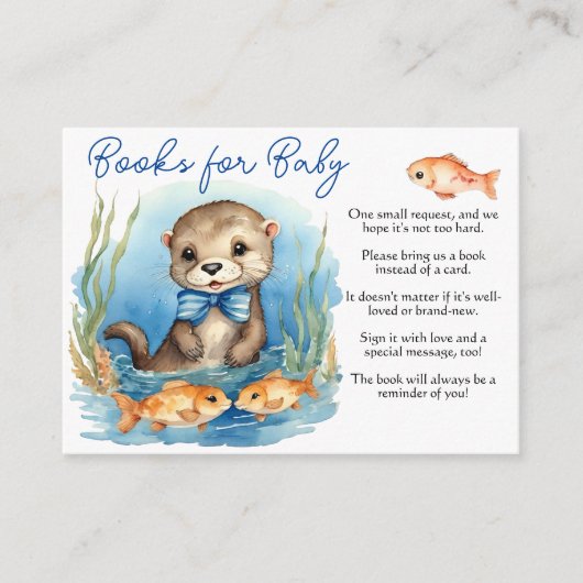 Baby Otter Boy Books for Baby Begleitkarte (Vorderseite)