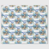 Baby Otter Boy Personalisiert Geschenkpapier (Flach)