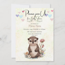 Baby Otter Dusche Einladung