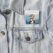 Baby Otter Girl Babydusche Button (Beispiel)