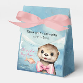 Baby Otter Girl Babydusche Geschenkschachtel