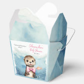 Baby Otter Girl Babydusche Geschenkschachtel (Geöffnet)