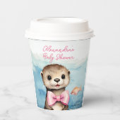Baby Otter Girl Babydusche Pappbecher (Vorderseite)