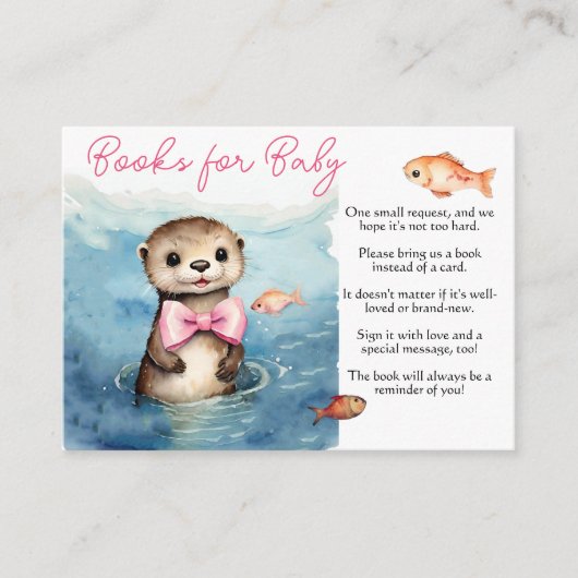 Baby Otter Girl Books for Baby Begleitkarte (Vorderseite)