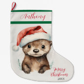 Baby Otter Großer Weihnachtsstrumpf (Vorderseite)