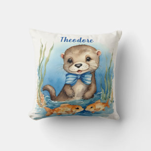 Baby Otter Jungen Personalisiert Kissen