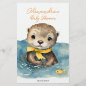 Baby Otter Neutral Baby Predictions Karte (Rückseite)