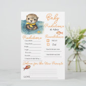 Baby Otter Neutral Baby Predictions Karte (Stehend Vorderseite)