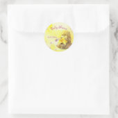 Baby Otter Niedlich Baby Dusche Einladung Runder Aufkleber (Tasche)