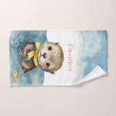 Baby Otter Personalisiert Badhandtuch Set (Handtuch)