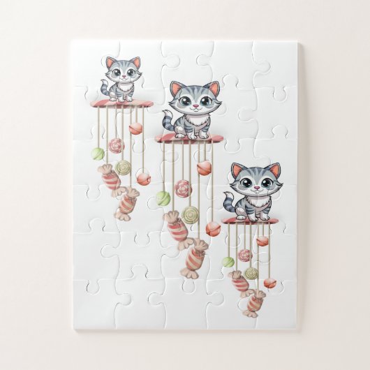 Baby Oversified Puzzle Cats Kätzchen Tiere (Vertikal)