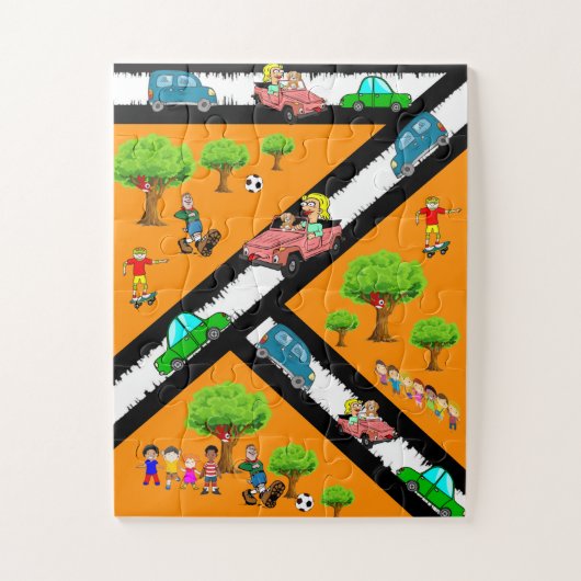 Baby Oversized Puzzle Park Cars Hunde Bäume (Vertikal)