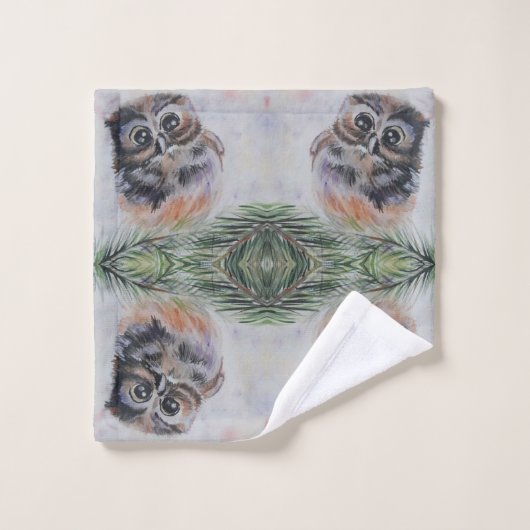 Baby Owl Bath Handtuch Set (Waschlappen)