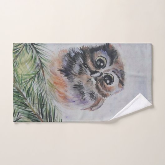 Baby Owl Bath Towel Set - Painting (Handtuch)