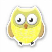 Baby Owl Cartoon Aufkleber (Vorderseite)