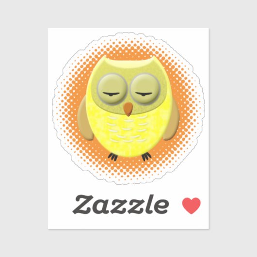 Baby Owl Cartoon Aufkleber (Blatt)