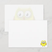 Baby Owl Cartoon Blank Mitteilungskarte (Vorne/Hinten)