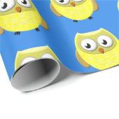 Baby Owl Cartoon Geschenkpapier (Rolleneckpunkt)
