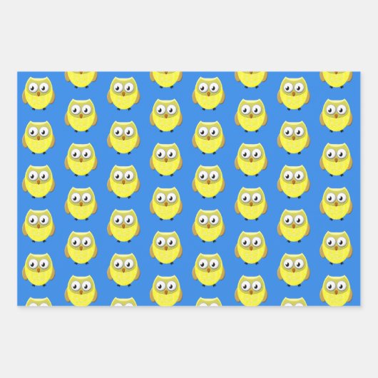 Baby Owl Cartoon Geschenkpapier Set (Vorderseite 3)