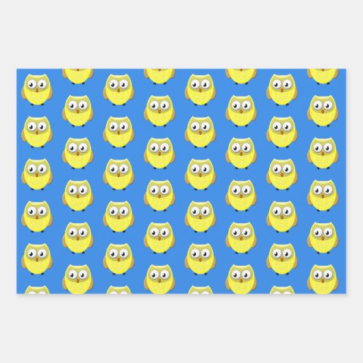 Baby Owl Cartoon Geschenkpapier Set (Vorderseite)