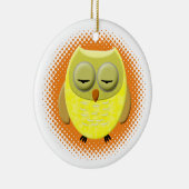 Baby Owl Cartoon Keramik Ornament (Rechts)