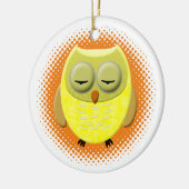 Baby Owl Cartoon Keramik Ornament (Links)