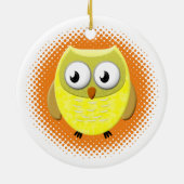 Baby Owl Cartoon Keramik Ornament (Hinten)