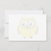 Baby Owl Cartoon Lined Monogram Personalized  Mitteilungskarte (Rückseite)