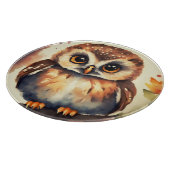 Baby owl created in watercolors schneidebrett (Ecke)