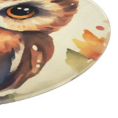 Baby owl created in watercolors schneidebrett (Ecke)